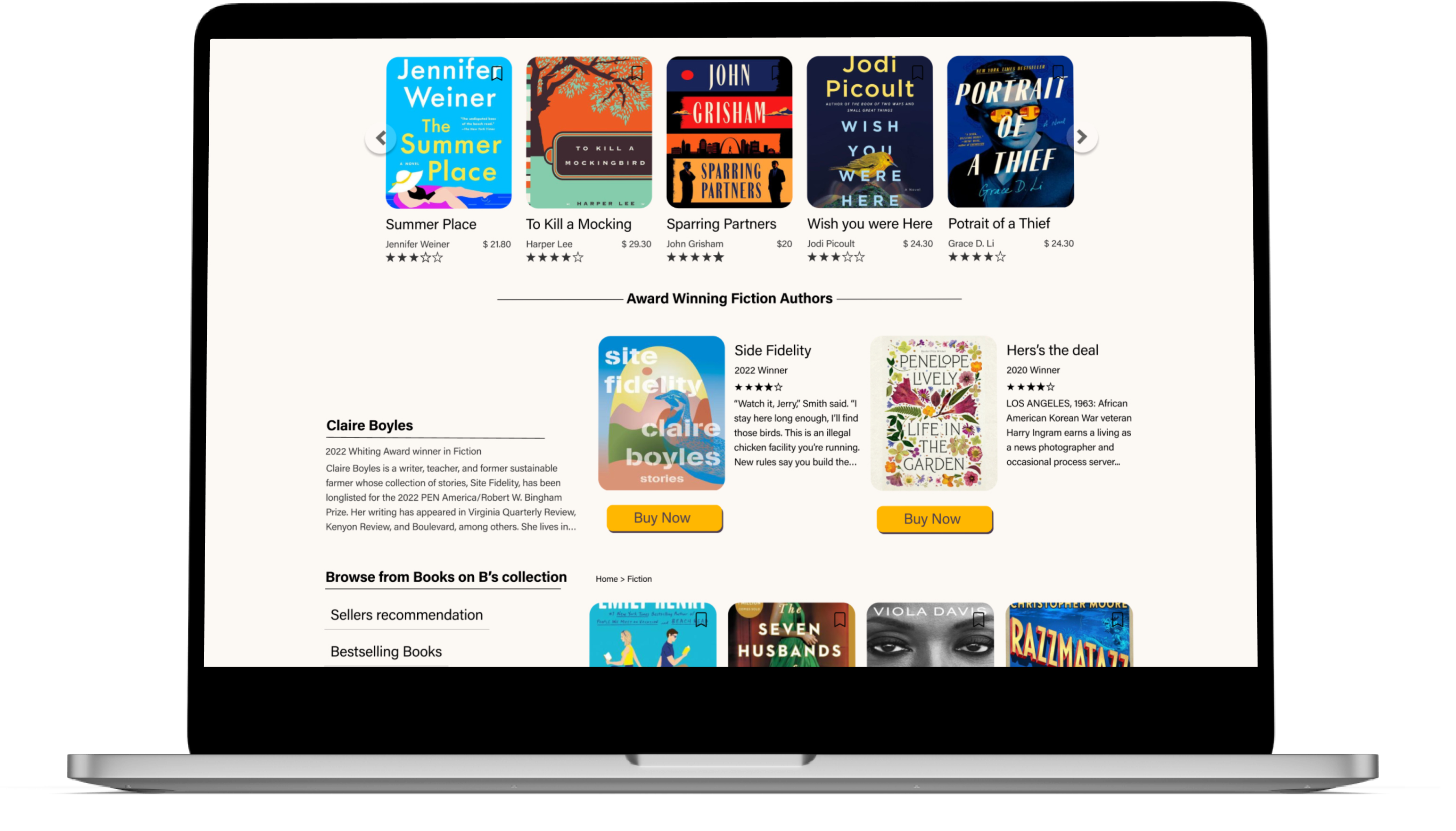 Books on B Homepage Design 2