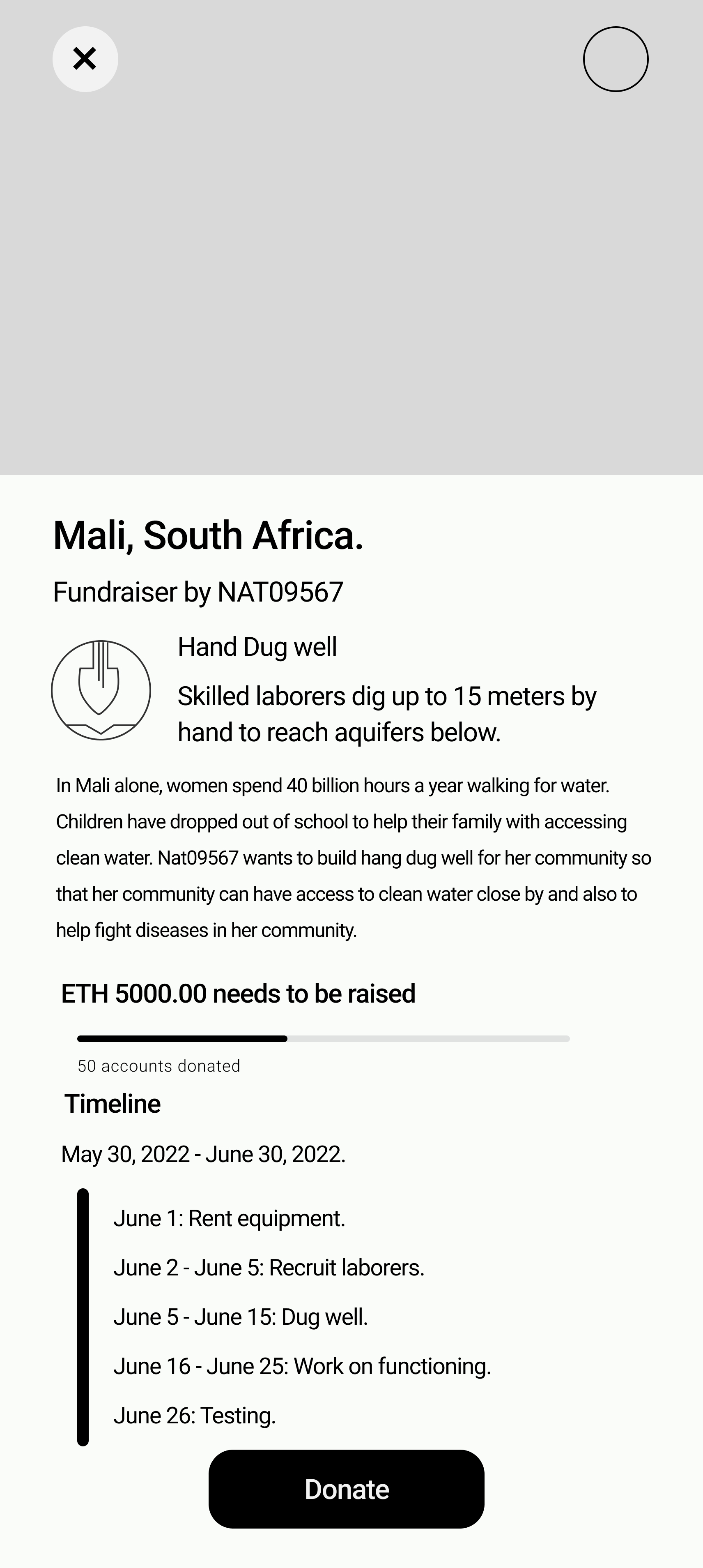 Wireframe 2 - Project Details and Timeline